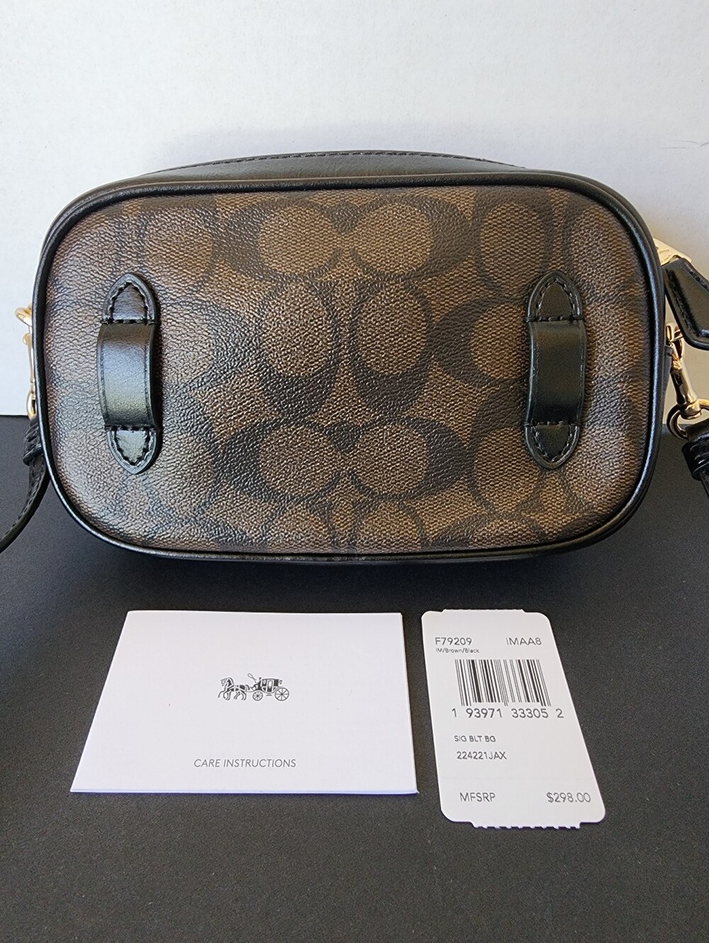 ✨️NWT✨️ Coach Signature Belt Bag Crossbody, Black & Brown, 2019, $298 MSRP - Picture 4 of 7
